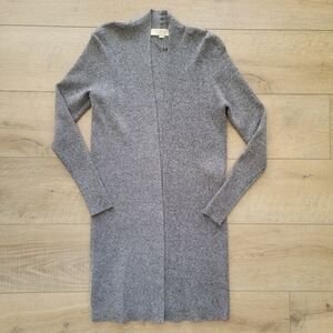 LOFT Women's XSmall Heather Gray Open Front Cardigan